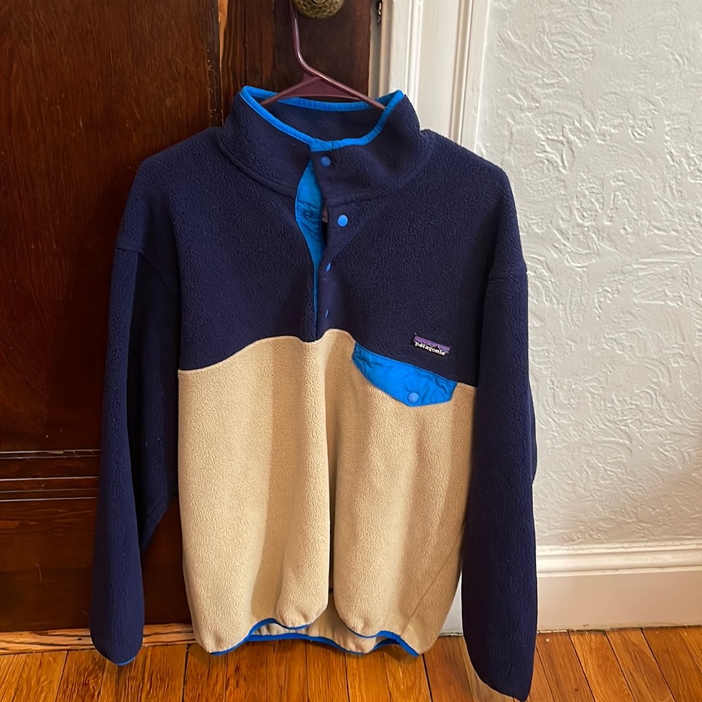 Blue and beige Patagonia Synchilla